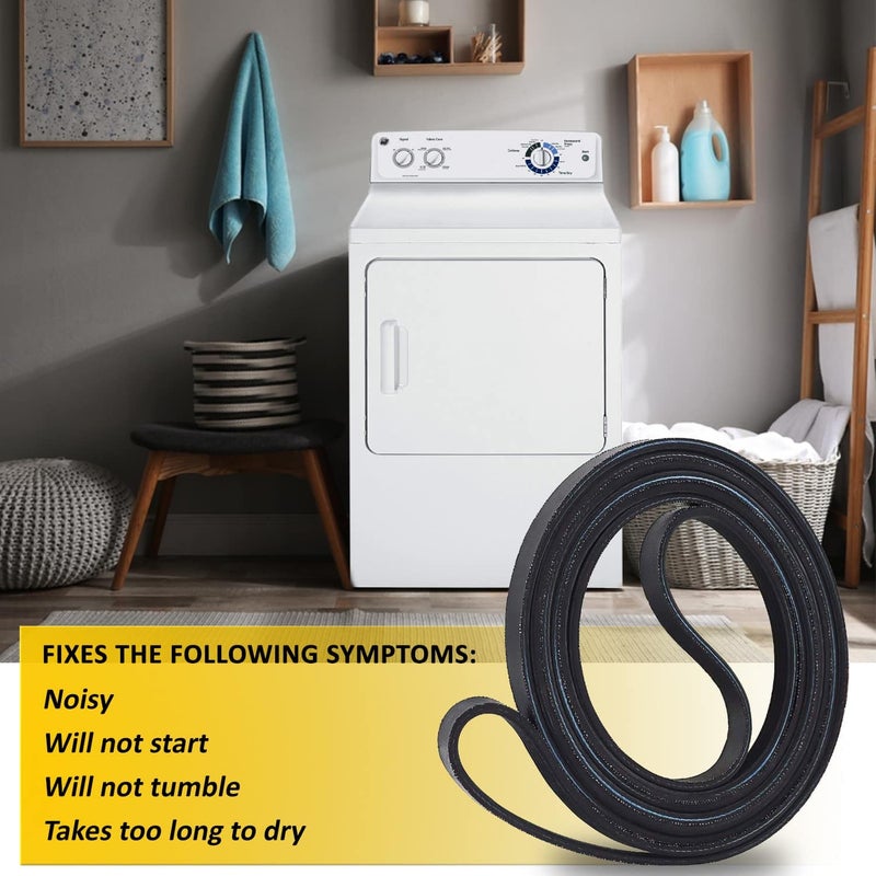 Seentech 341241 Dryer Drum Belt - Exact fit for Whirlpool & Kenmore Dryer - Replaces: AP2946843, W10127457, FSP341241, 8066065,694088,26000341241 26000349533 31001026 (1 Pack) - Image 4